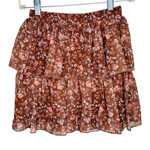 NWOT Moon & Stars Tiered Ruffled Skirt Floral Stitch Fix Kids Girl Size M 10 12